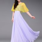 Thistle Maxi Dress with Contrast Yellow Cloak Top RM437