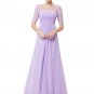 Empire Waisted Thistle Lace Chiffon Maxi Dress with Open Back RM452
