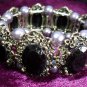 Black Reinstone Stretch Bracelets