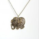 elephant shape neck lace with rhinestones