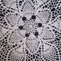 #178 Hand Made Crocheted White Pinapple Doily - 17" Round