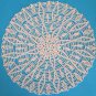 #189 Hand Made Crocheted Pastel Pink, Green & Yellow Multi Doily - 14" Round