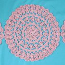 #210 Three (3) Hand Made Crochet Light Purple / Violet Doilies Doily - 14", 9", 9"