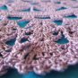 #210 Three (3) Hand Made Crochet Light Purple / Violet Doilies Doily - 14", 9", 9"
