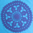 #213 Hand Made Crochet Dark Purple Doily - 15" Round