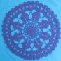 #213 Hand Made Crochet Dark Purple Doily - 15" Round