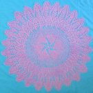 #229 Hand Made Crochet Light Purple Pinapple Doily - 31" Round
