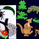 The Big Wide-Mouthed Frog 13-pc flannel felt Story