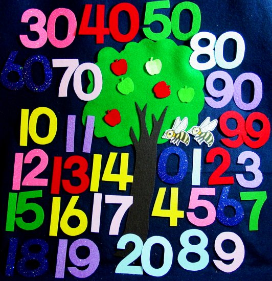 printable numbers 3 Felt Chicka 123 Set Chicka Board Flannel