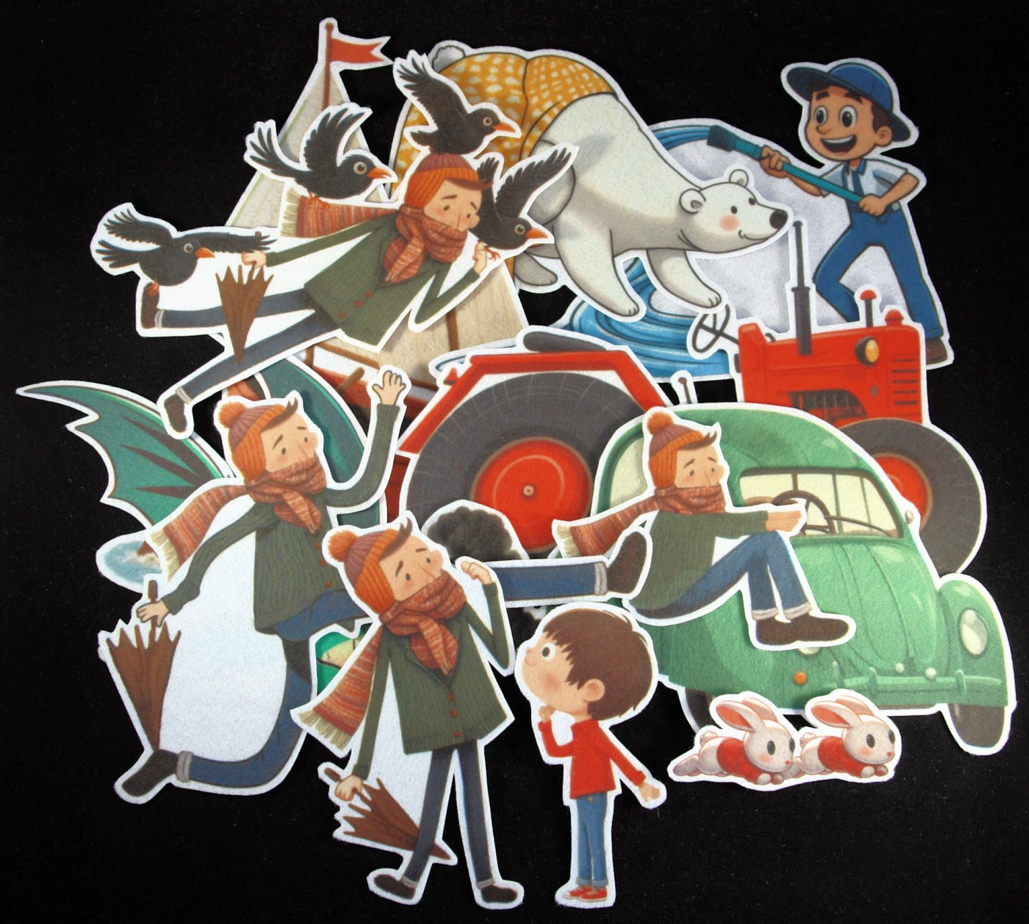 Daddy Long Legs 12-pc flannel felt story