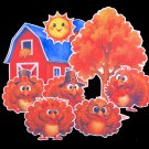 Five Little Turkeys 8-pc Flannel Felt Story Five Little Turkeys 8-pc Flannel Felt Story