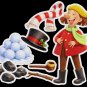 There Was A Cold Lady Who Swallowed Some Snow 11 pc felt set