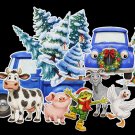 Little Blue Truck's Christmas 13-pc Flannel Felt Story