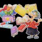 An Old Lady Who Swallowed Some Books 18-pc Felt Story