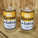 Corona Light 8 ounce juice glasses made from beer bottles