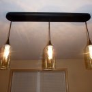Pale Blue Pinot Grigio Wine Bottle 3 Pendant Light Billiards Table Kitchen Bar