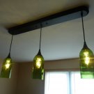 Green Wine Bottle 3 Pendant Light Billiards Table Kitchen Bar