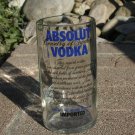 Absolut Vodka Blue Label Upcycled Bottle Drinking Glass / Luminary / Vase