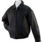 Solid Leather Bomber Jacket (Medium)