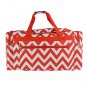 RED AND WHITE 22 IN CHEVRON DUFFLE (DSI1178)