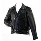 SOLID LEATHER MOTORCYCLE JACKET Medium