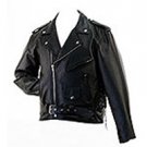 SOLID LEATHER MOTORCYCLE JACKET 2XL