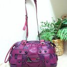 Guess Purple Stud Embellished Shoulder Bag Handbag