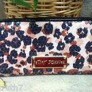 NWOT Betsey Johnson Brown/Black Envelope Zip-Close Clutch Wallet Natural Cheetah