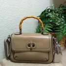 NWT Etienne Aigner Handbag Leather Brown Taupe Satchel Shoulder Purse