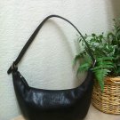Kenneth Cole NY Black Genuine Pebble Leather Hobo Shoulder Bag Handbag