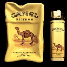 Vintage Camel Crushed Ceramic Ash Tray, plus Camel Lighter, Very Rare Combo
