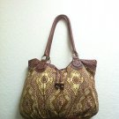 LuLu NYC Brown Floral Shoulder Bag Handbag
