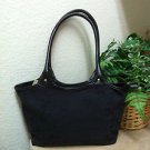 Thirty-One Black Floral Fabric Satchel Shoulder Purse Retired Albany Hampton