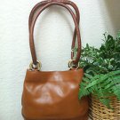 Saks Fifth Avenue Italian Brown Genuine Leather Crossbody Shoulder Bag