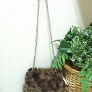 NWT Gap Faux Fur Chainstrap Handbag Brown