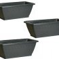 Large Rectangle Flower Pot / Planter 14" Green  Qty 3