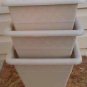 Large Square Flower Pot / Planter 8.75" Grey Qty 3