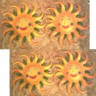 Decorative Sun Wall Accent All Metal Construction Apox 8" Qty 4
