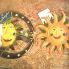 Wall Accent Decorative Man in the Moon - Sun and Sun  Apox 8" qty 2
