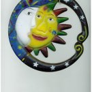 Decorative Sun Moon Wall Accent All Metal Construction Apox 8"