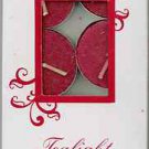 Tealight Candles Box of 8 Festive Raspberry Sent
