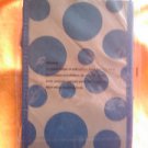 Collapsible Storage Container Blue Poka Dot and Tan Color 8" x *" 8"
