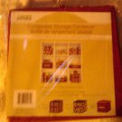 Collapsible Storage Container Red and Tan Color 8" x *" 8"