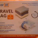 Qty 2 Travel Bag Collapsible 19.5" x 13" Reusable