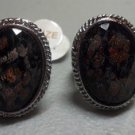 Ladies Oval Glass Animal Print Ring