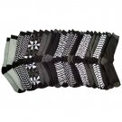 12 Pairs of Women's Black And White Printed Fashion Socks, Assorted #FC92