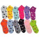 12 Pairs of Sockbin Women's Funky Ankle Socks (Lovely Fox)