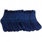 ""12 Pairs of excell Women's Navy Crew Socks, Cotton""