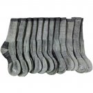 ""12 Pairs of Excell Women's Merino Wool Thermal Socks, Grays""
