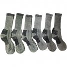 6 Pairs of excell Women's Merino Wool Thermal Socks, Grays, #613-9-11-Gray